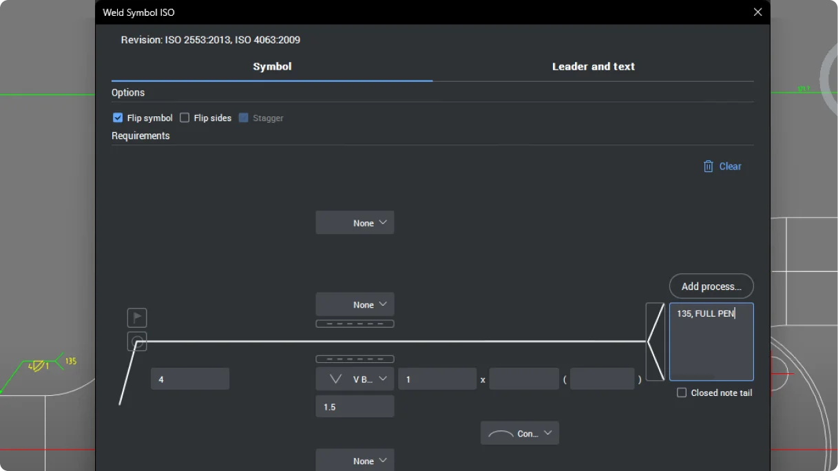 Sveobuhvatni dijaloški okvir za simbole zavara