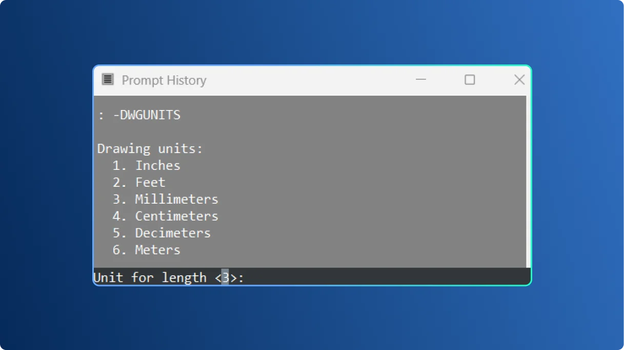 Crtanje jedinica putem naredbenog retka