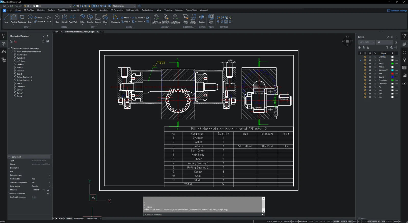 BricsCAD Mechanical Main